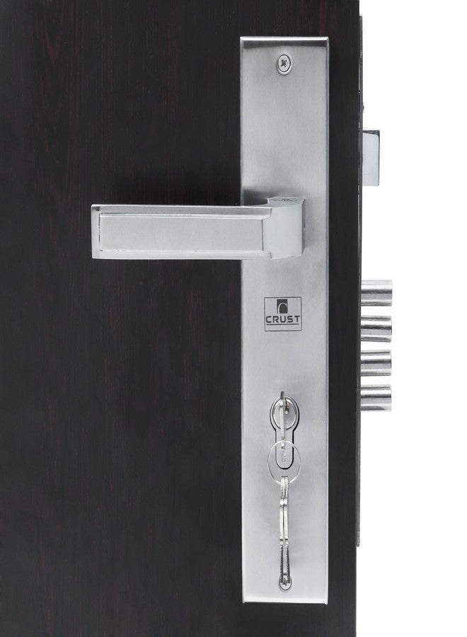 Crust Bolt Premium 10" Cy Plate Mortise Door Lock Handle Set with Brass Lock Body and Both Side Key, 60mm Cylinder Set with 3 Computer Keys - Image 3